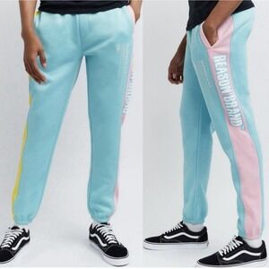 Men's NWT Reason Pastel Colorful Blocked Joggers Small‎